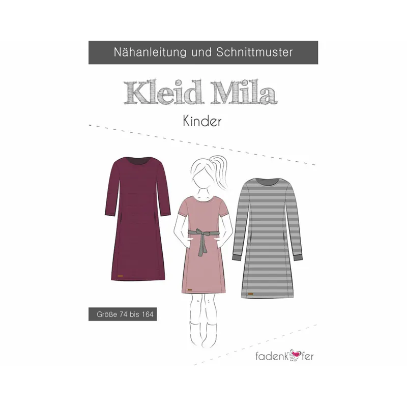 Kinder-Schnittmuster Kleid MILA, fadenkäfer