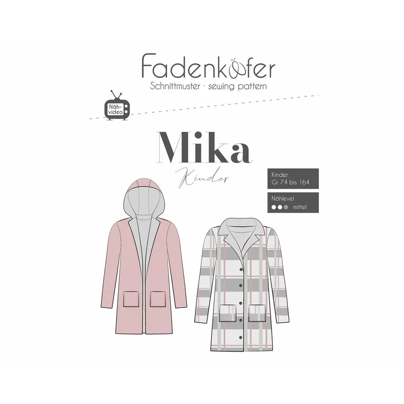 Kinder-Schnittmuster Mantel MIKA, fadenkäfer