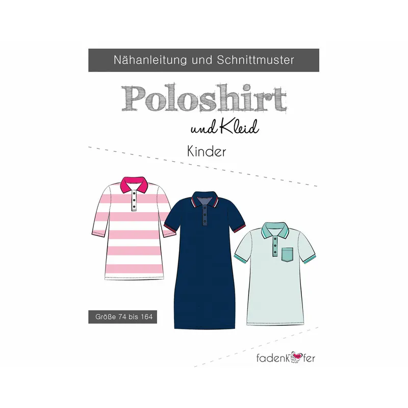 Kinder-Schnittmuster POLOSHIRT, fadenkäfer