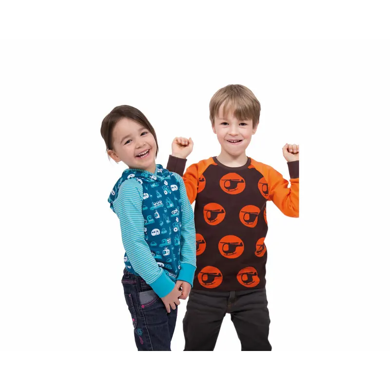Kinder-Schnittmuster Raglanshirt & -hoodie LEO, pattydoo
