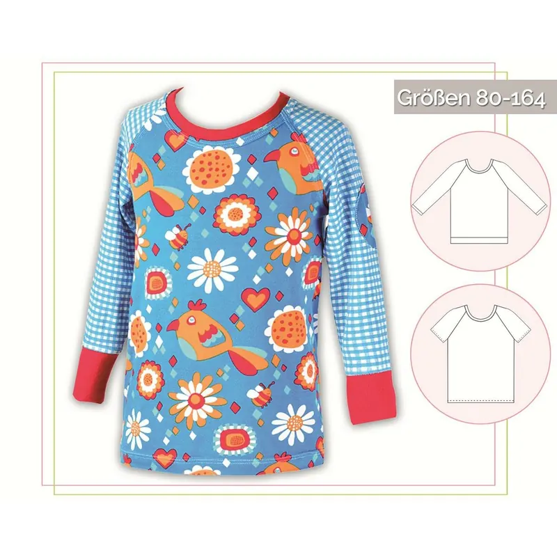 Kinder-Schnittmuster Raglanshirt, lillesol basics No.29