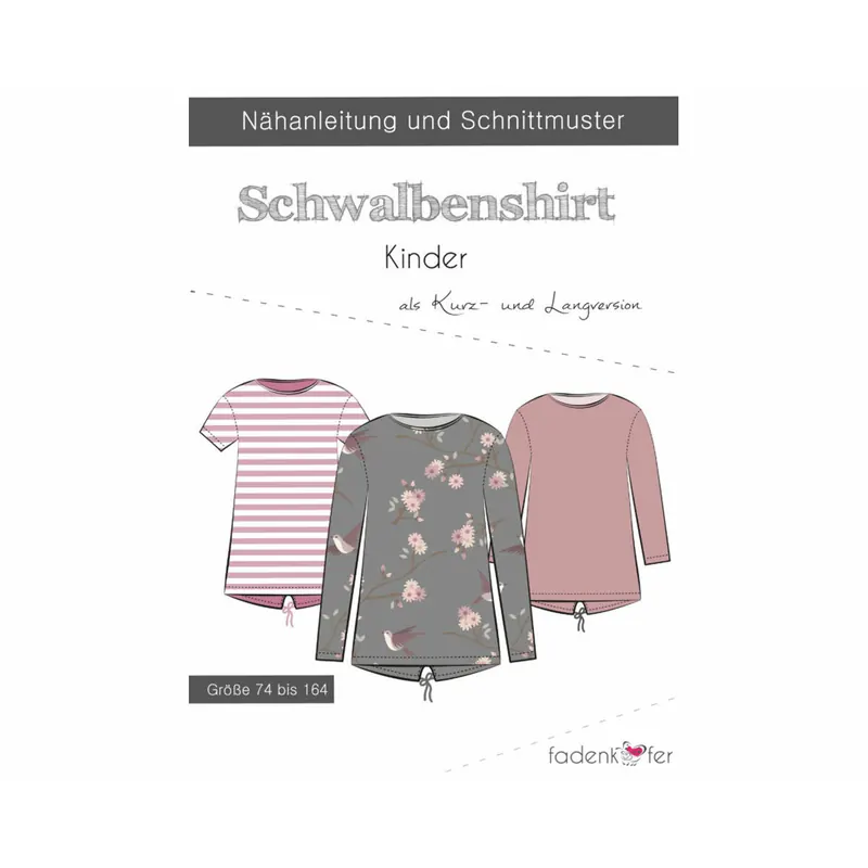 Kinder-Schnittmuster Schwalbenshirt, fadenkäfer
