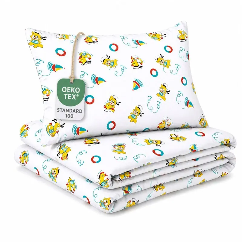 Kinderbettwäsche Paul 100x135 cm Baumwolle – 2-teiliges Set mit Kissenbezug – OEKO-TEX – Bettwäsche Kinder mit Reißverschluss, pflegeleicht & hautfreundlich