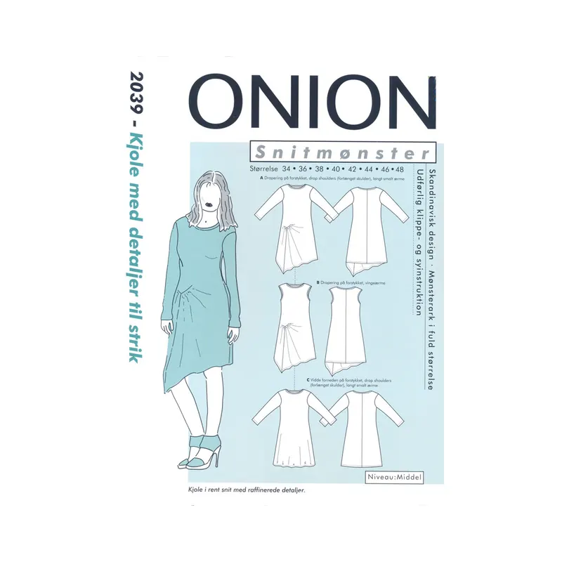 Kleid mit Raff-Detail, Schnittmuster ONION 2039