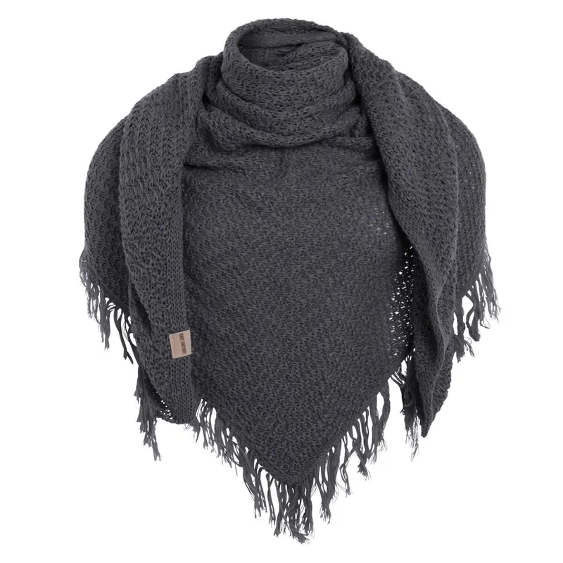 Knit Factory Amber Dreiecksschal Anthrazit
