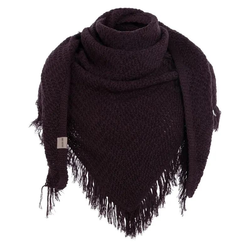 Knit Factory Amber Dreiecksschal Midnight Plum