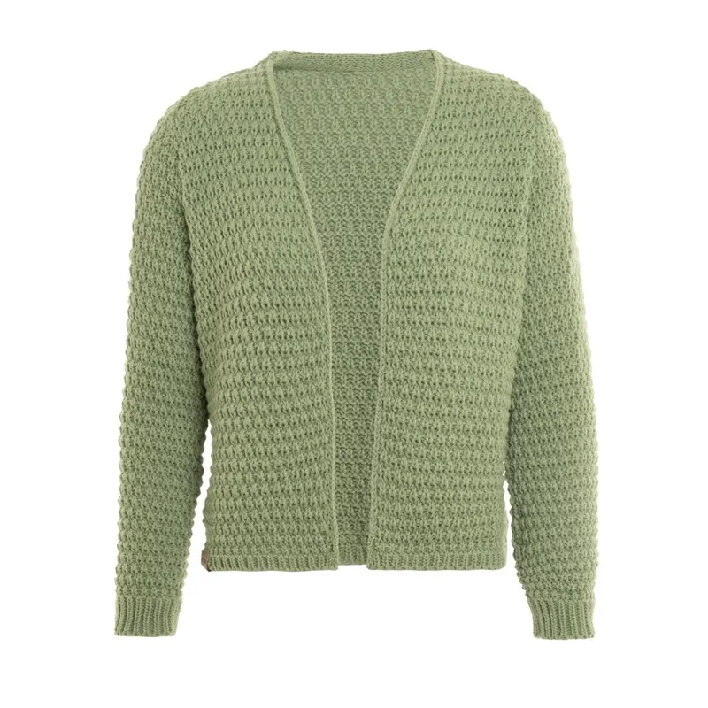 Knit Factory Becky Kurze Strickjacke Sage Green 40/42