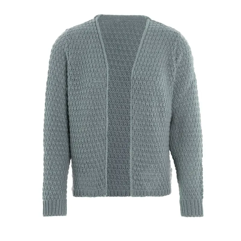 Knit Factory Becky Kurze Strickjacke Stone Green 36/38