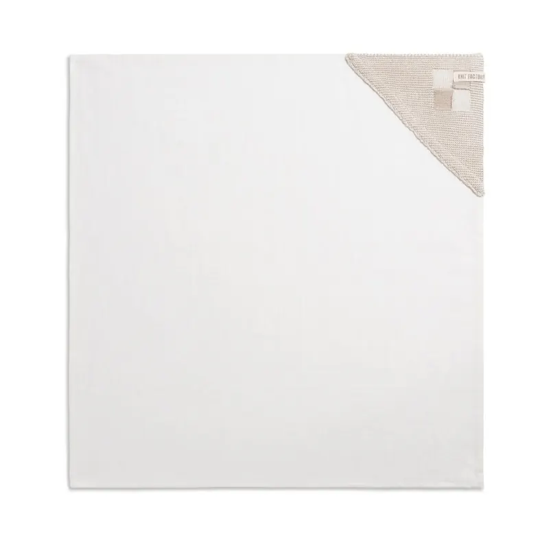 Knit Factory Block Geschirrtuch 65x65 cm Kariert Beige