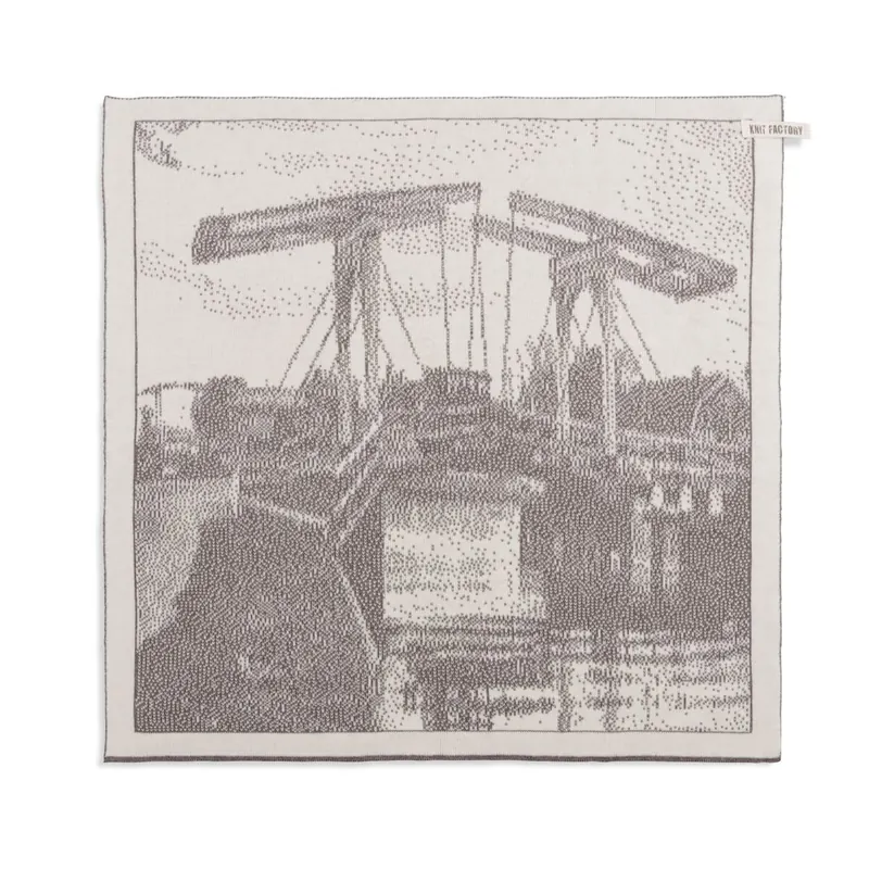 Knit Factory Brücke Küchenhandtuch 50x50 cm Holland Braun