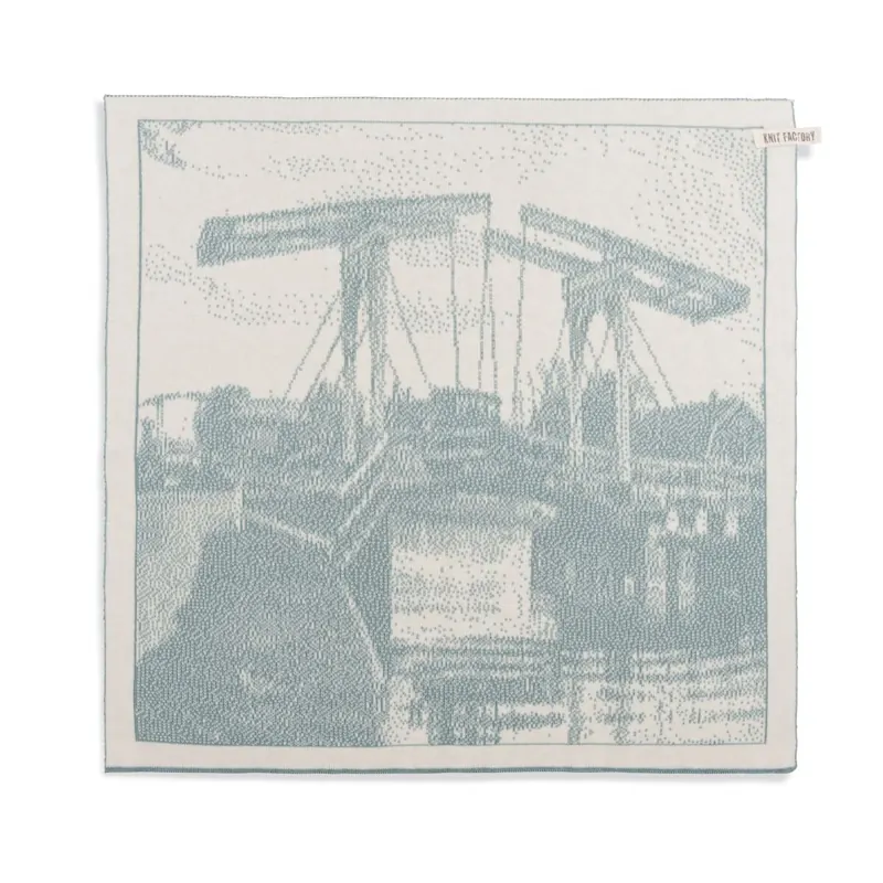 Knit Factory Brücke Küchenhandtuch 50x50 cm Holland Stonegreen