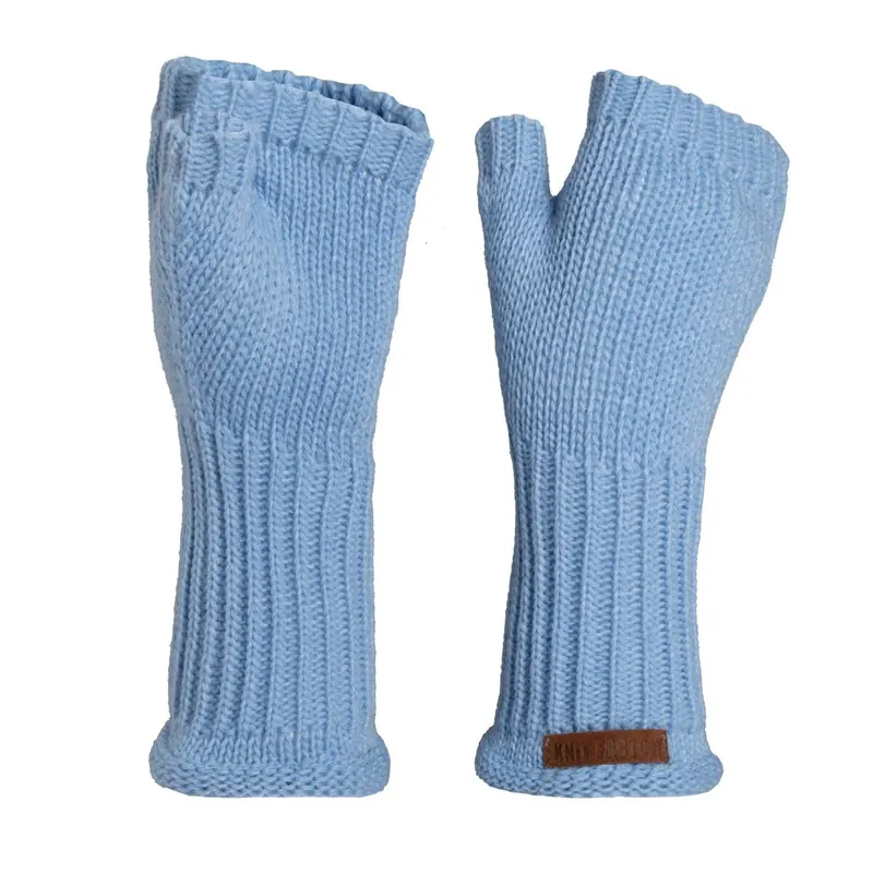 Knit Factory Cleo Handstulpen Crystal Blue One Size
