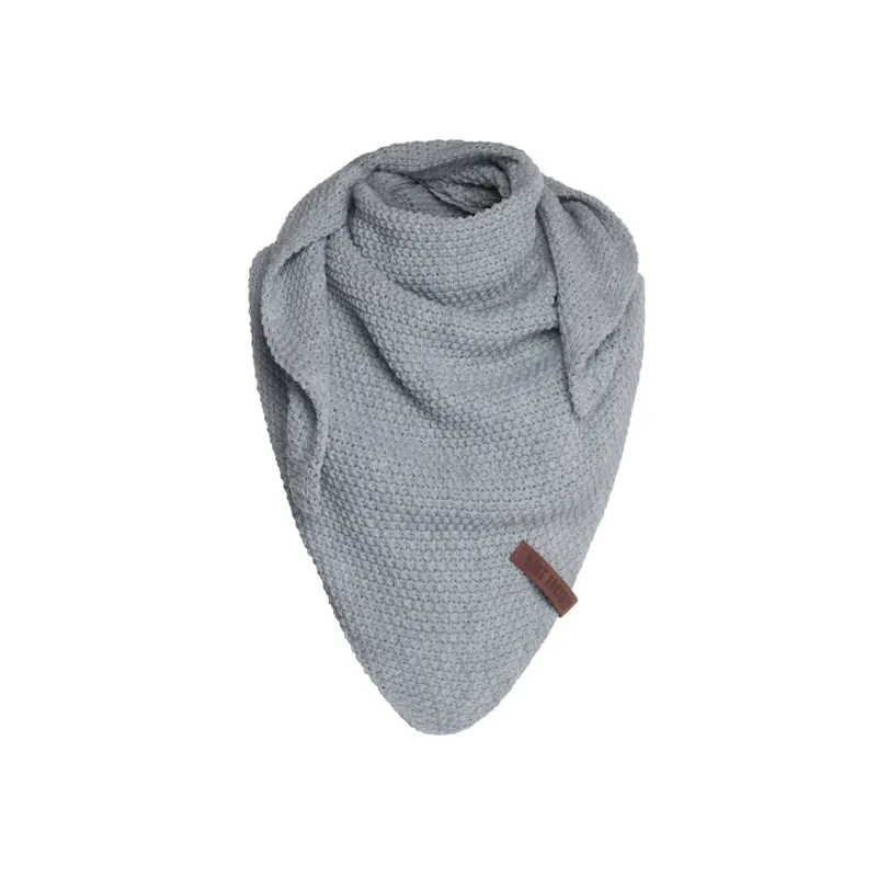 Knit Factory Coco DreiecksSchal 140x60 cm Glatt Grau