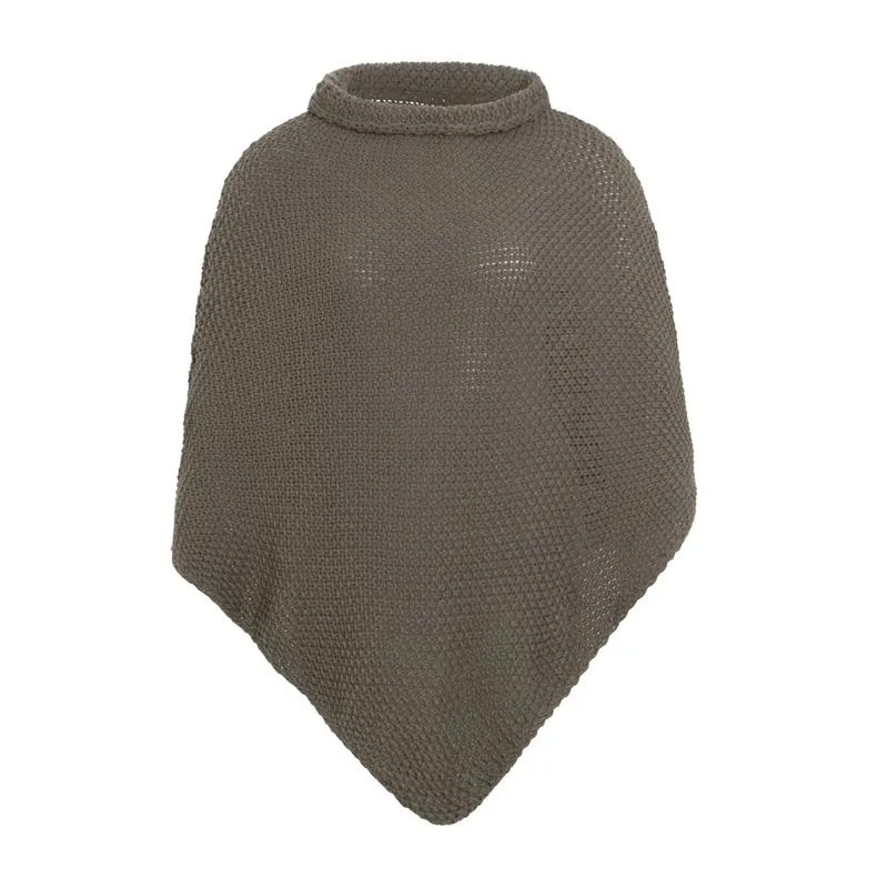 Knit Factory Coco Gestrickter Poncho Cappuccino