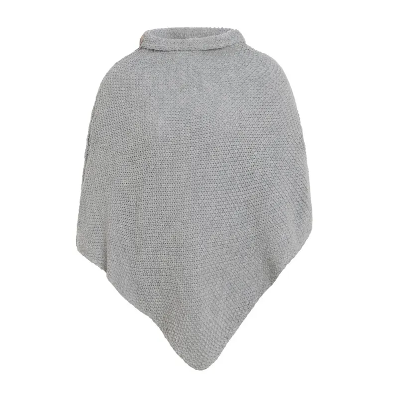 Knit Factory Coco Gestrickter Poncho Grau