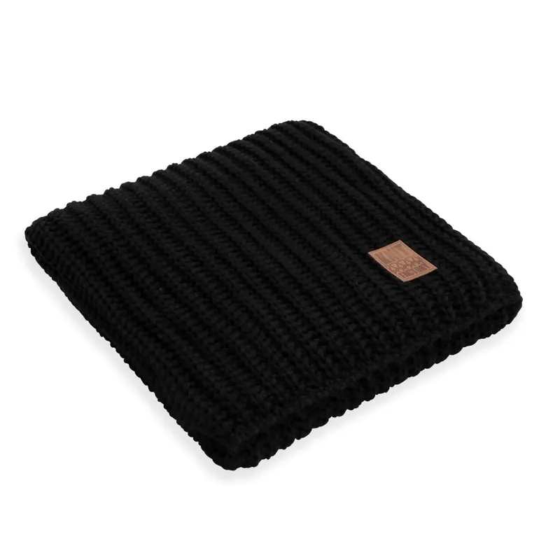 Knit Factory Cody Plaid Schwarz 160x130 160x130 cm