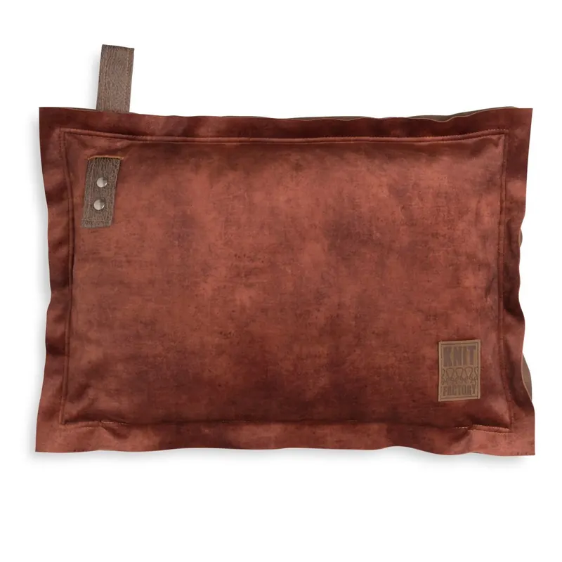 Knit Factory Dax Kissen 60x40 cm Glatt Rot