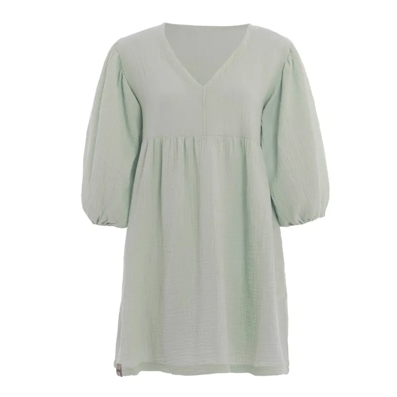 Knit Factory | Drew Kleid Olive Mist - 36/38 | Grün