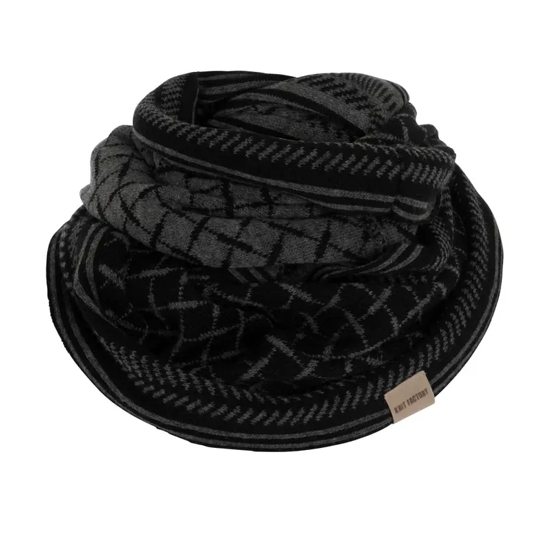 Knit Factory Dusk Loop Schal Schwarz/Anthrazit