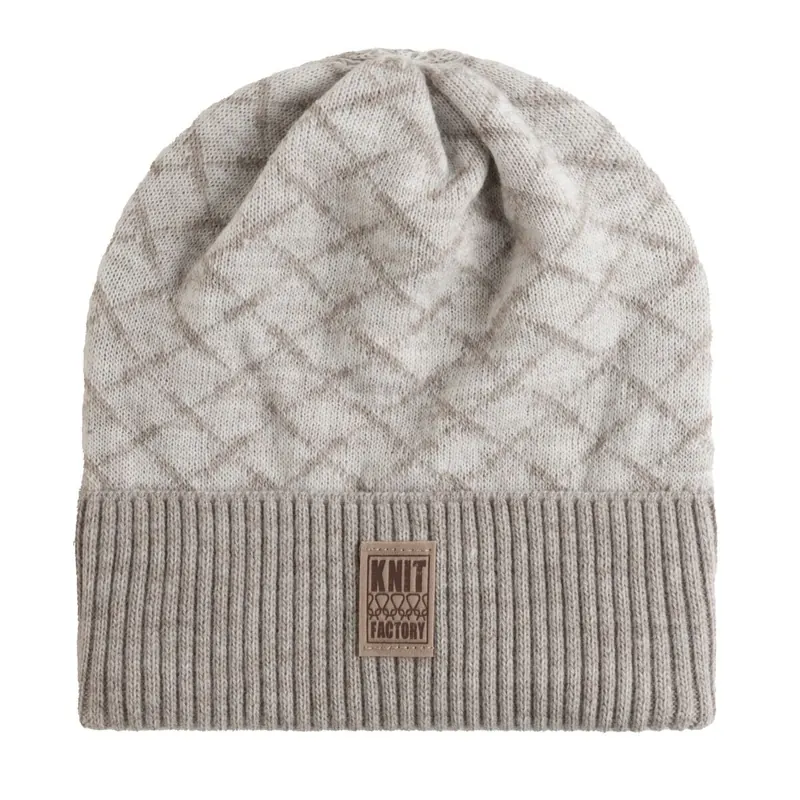 Knit Factory Dusk Mütze Iced Clay/Beige