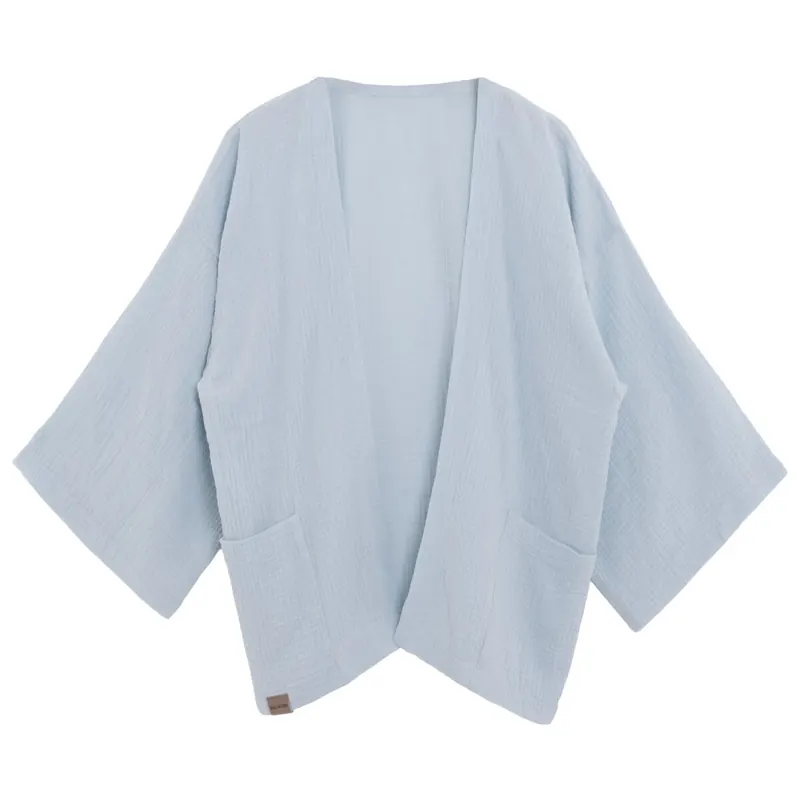 Knit Factory | Elva Kimono Kurz Serein Blue - 36/42 | Hellblau