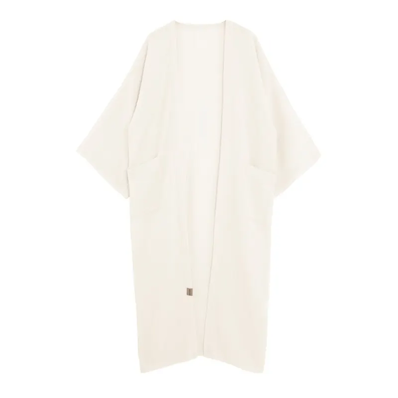 Knit Factory | Elva Kimono Lang Ecru - 36/42 | Beige