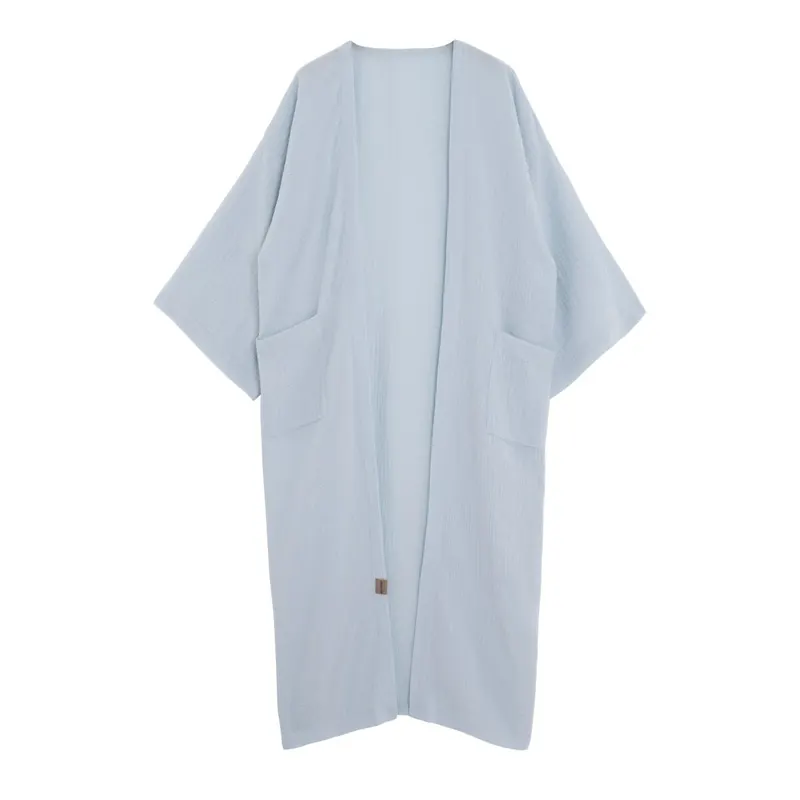 Knit Factory | Elva Kimono Lang Serein Blue - 36/42 | Hellblau