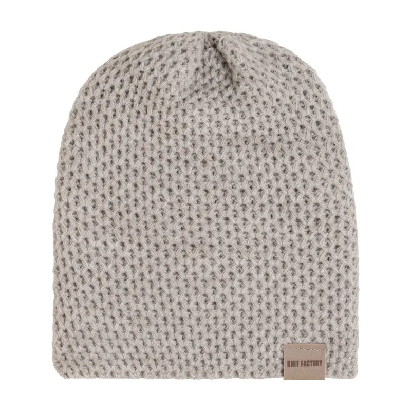 Knit Factory | Enya Mütze Iced Clay | Hellgrau | One Size