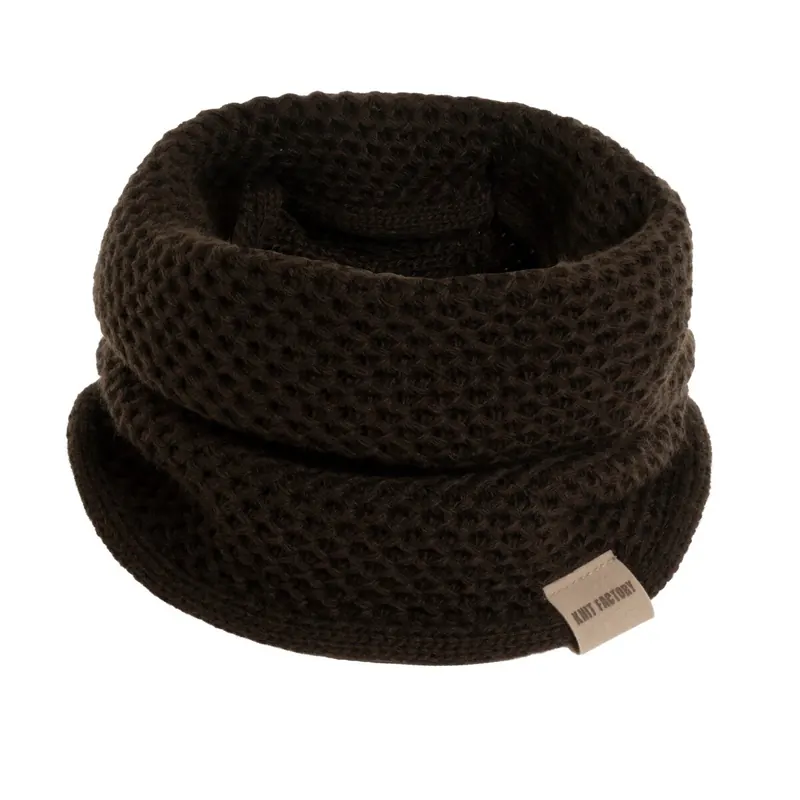 Knit Factory | Enya Rundschal Dunkelbraun | One Size
