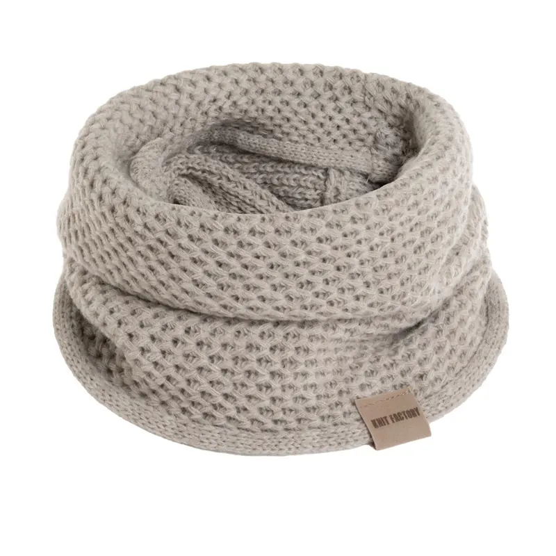 Knit Factory | Enya Rundschal Iced Clay | Hellgrau | One Size