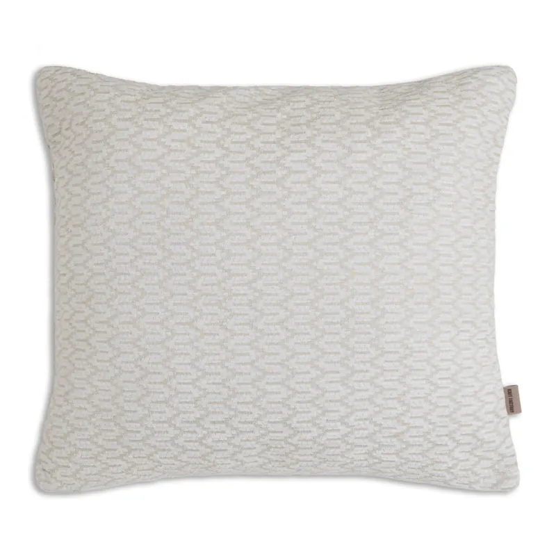 Knit Factory Evita Kissen Beige 50x50 cm Fischgrät