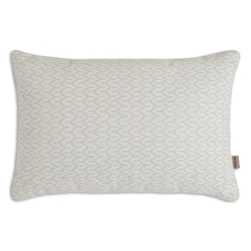 Knit Factory Evita Kissen Beige 60x40 cm Fischgrät