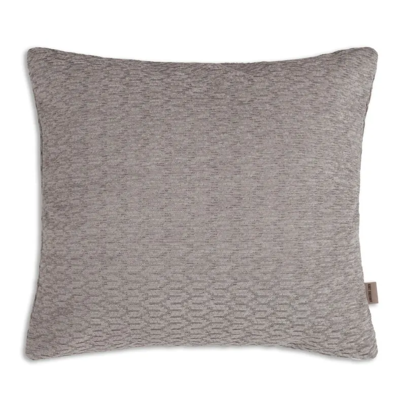 Knit Factory Evita Kissen Taupe 50x50 cm Fischgrät