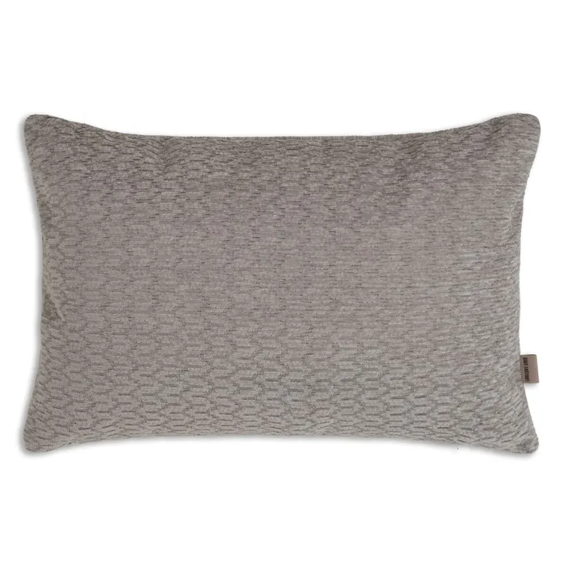 Knit Factory Evita Kissen Taupe 60x40 cm Fischgrät