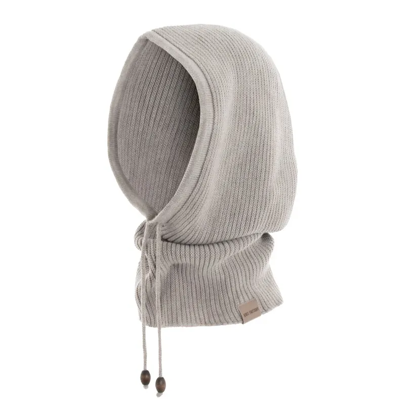 Knit Factory Evy Kapuzenschal Iced Clay One Size