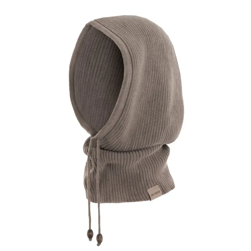 Knit Factory Evy Kapuzenschal Marron One Size