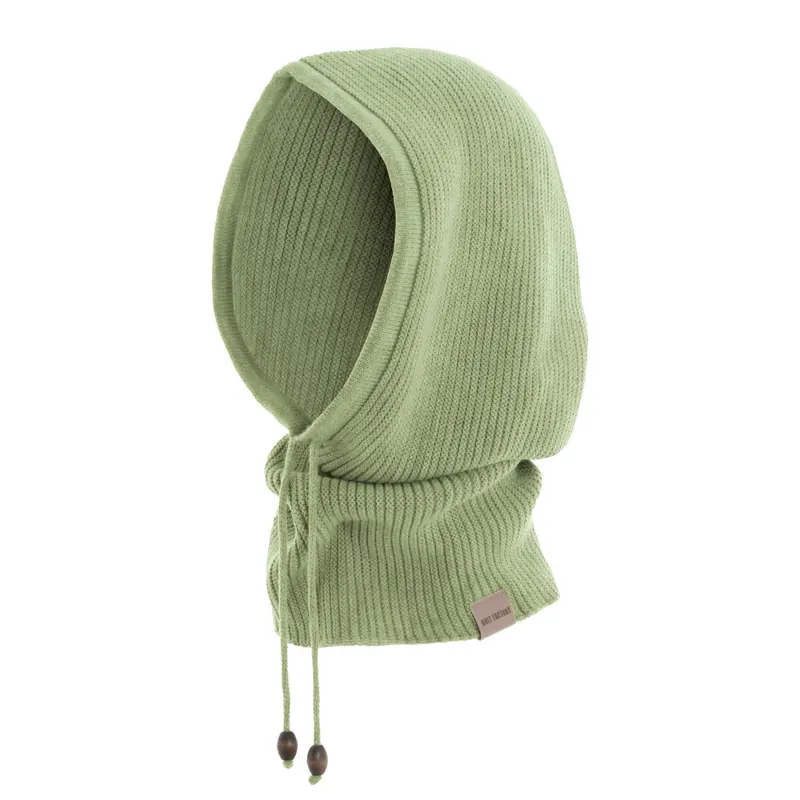 Knit Factory Evy Kapuzenschal Sage Green One Size