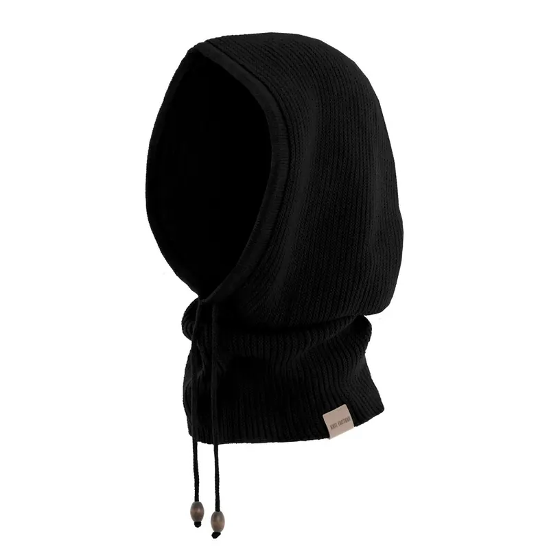 Knit Factory Evy Kapuzenschal Schwarz One Size