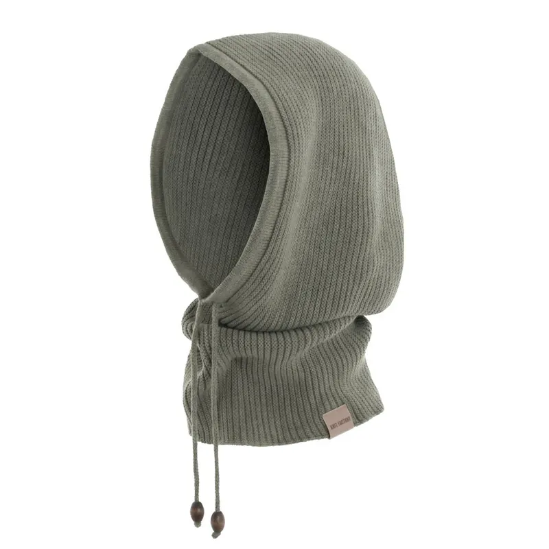 Knit Factory Evy Kapuzenschal Urban Green One Size