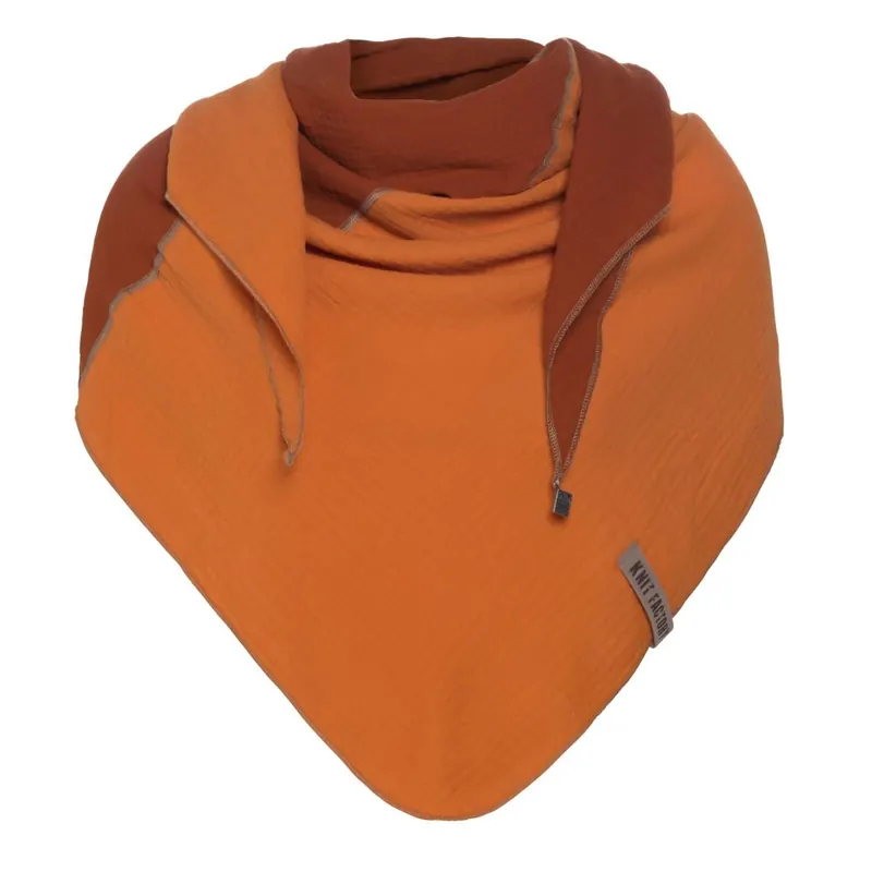 Knit Factory Fay DreiecksSchal 190x85 cm Glatt Orange Rot