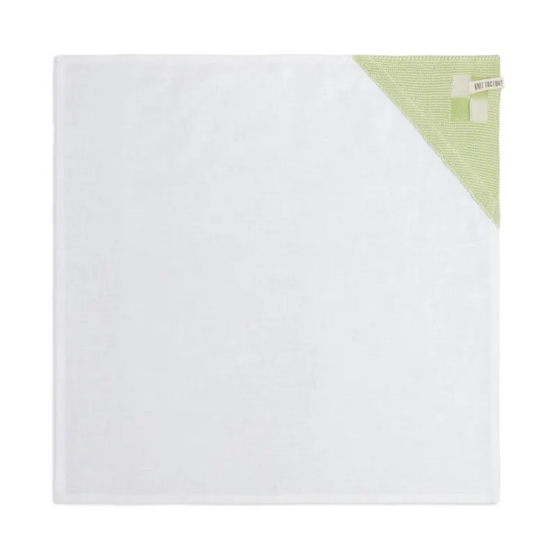 Knit Factory Geschirrtuch Block Ecru/Spring Green