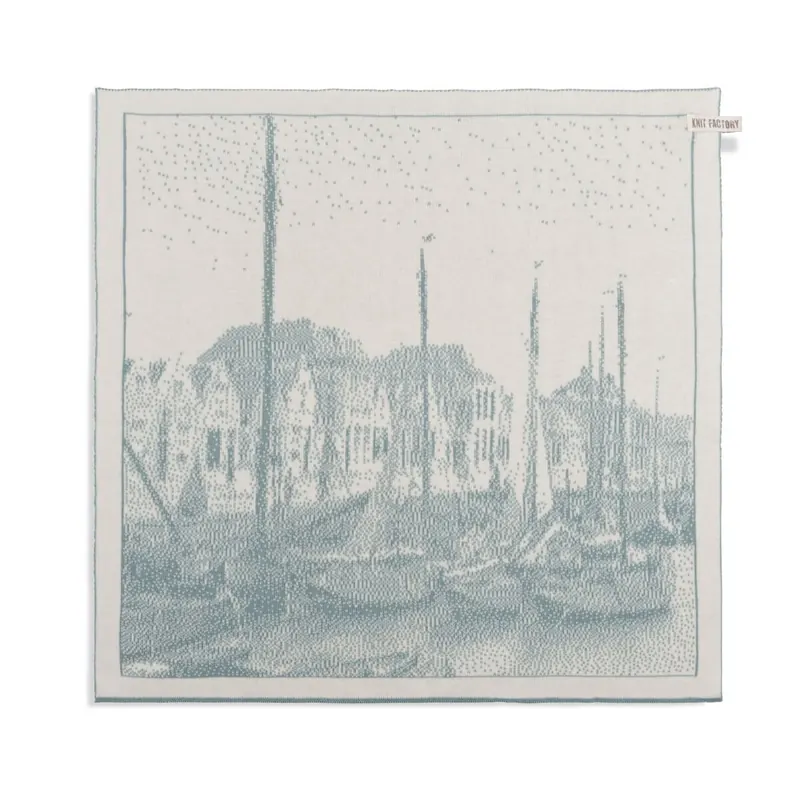 Knit Factory Hafen Küchenhandtuch 50x50 cm Holland Stonegreen