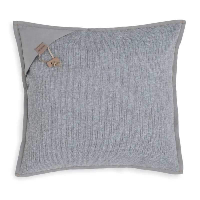 Knit Factory Hope Kissen 50x50 cm Glatt Grau