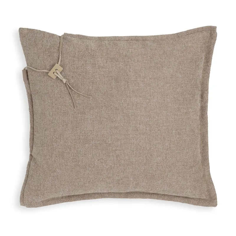 Knit Factory Imre Kissen 50x50 cm Glatt Beige