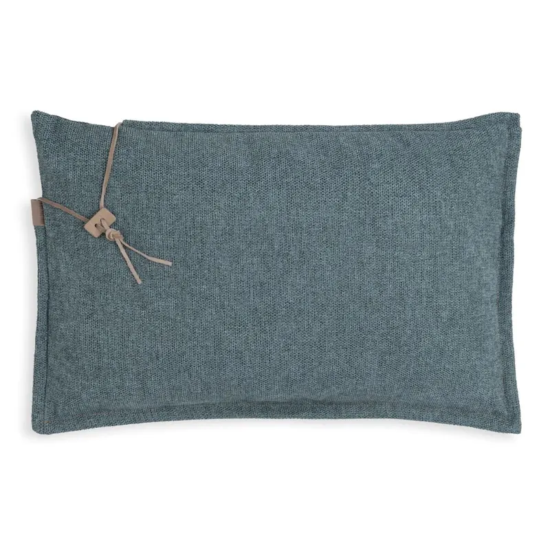 Knit Factory Imre Kissen 60x40 cm Glatt Dunkelblau