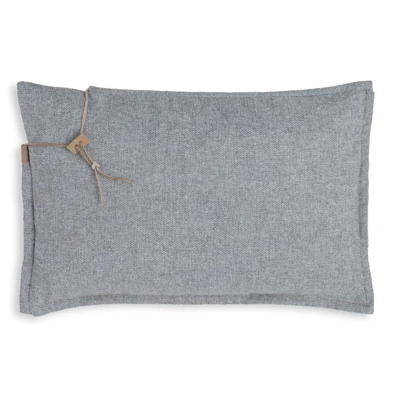 Knit Factory Imre Kissen 60x40 cm Glatt Grau