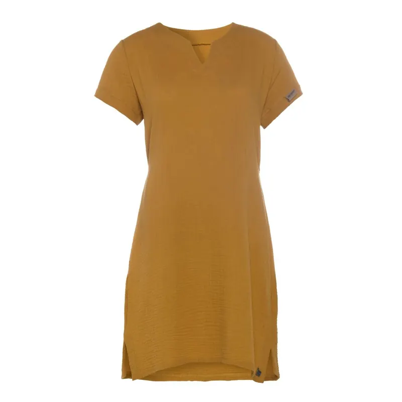 Knit Factory Indy Kleid L Glatt Gelb