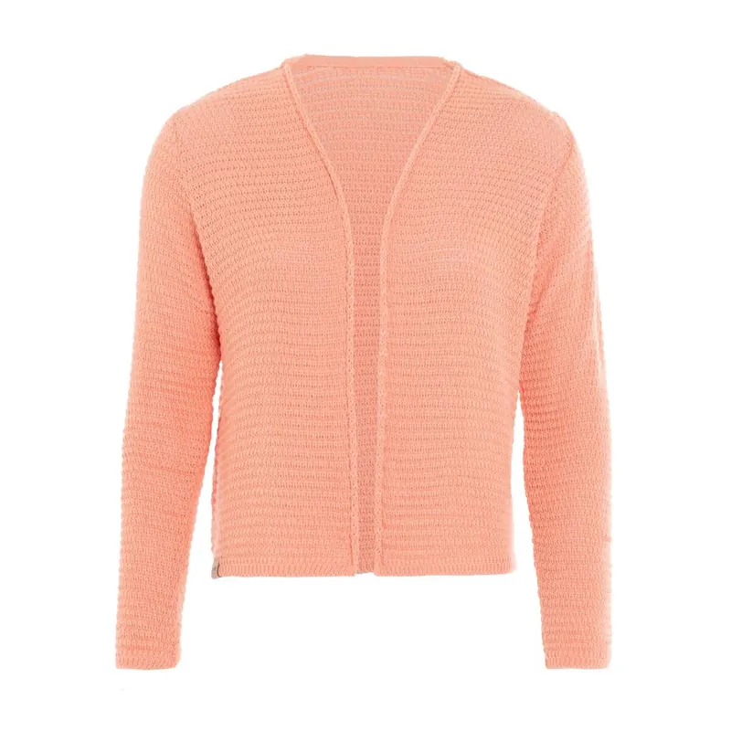 Knit Factory Isa Kurze Strickjacke Apricot 36/38 Gestreift