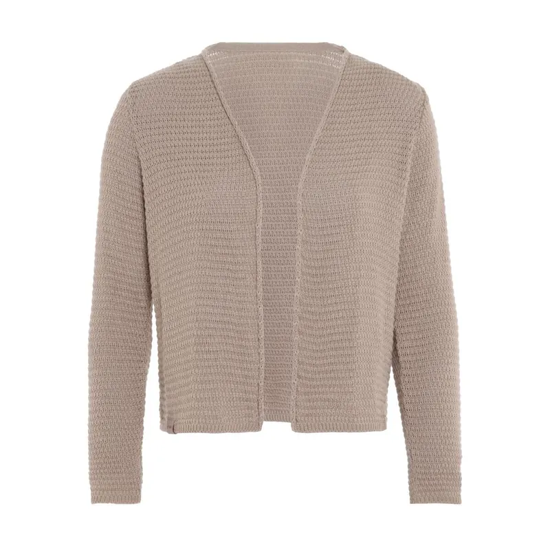 Knit Factory Isa Kurze Strickjacke Leinen 40/42 Gestreift