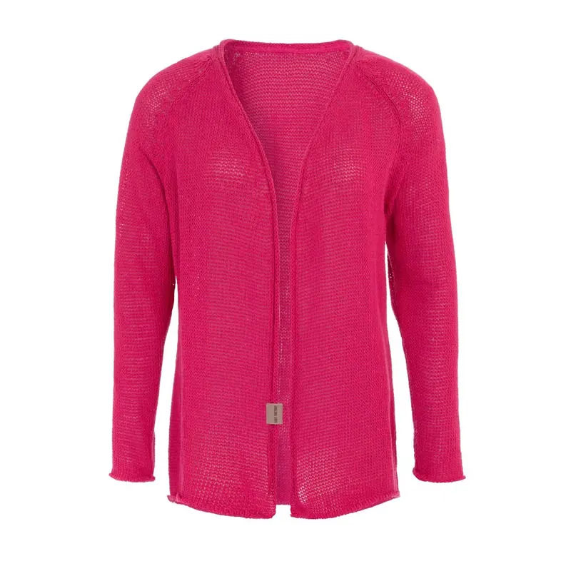 Knit Factory Jasmin Kurze Strickjacke Fuchsia 36/38